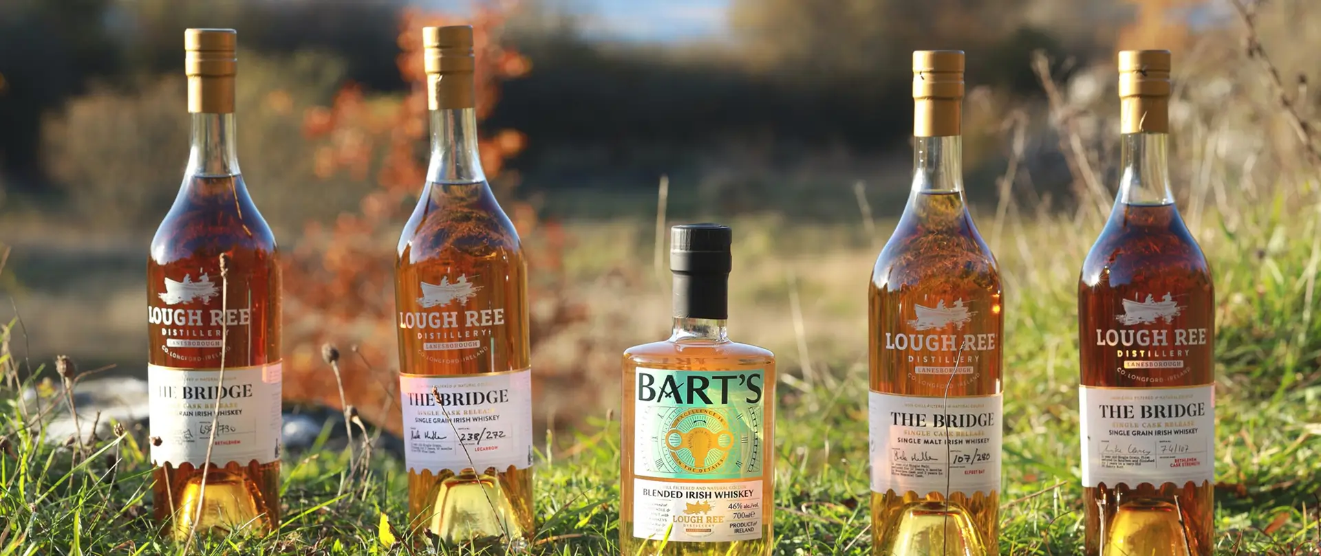 lough ree Whiskey bottles