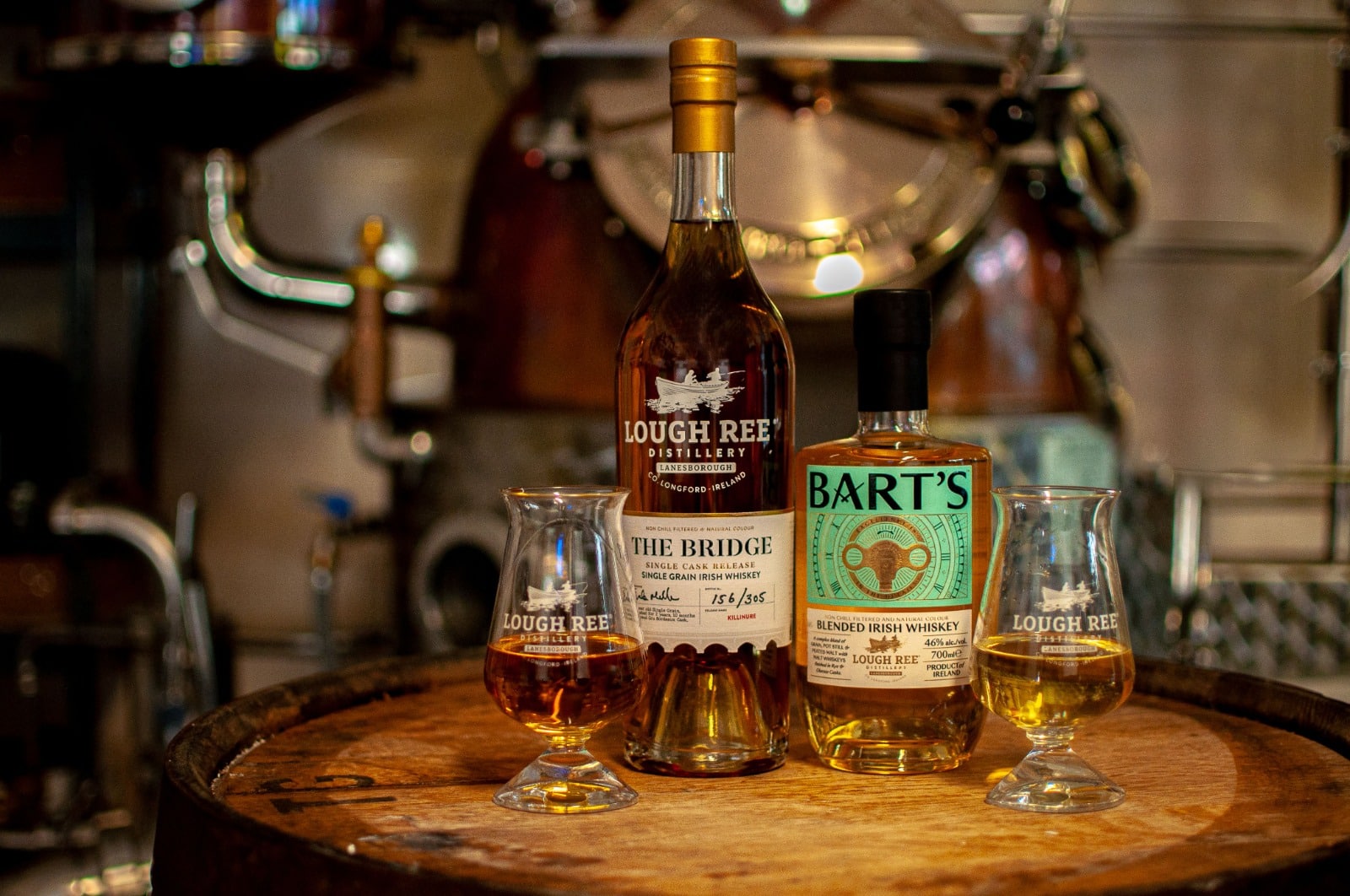 bottles at Lough Ree Exclusive Whiskey Tasting
