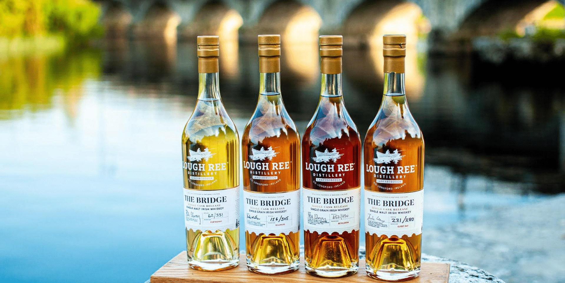 our products - lough ree whiskey bottles